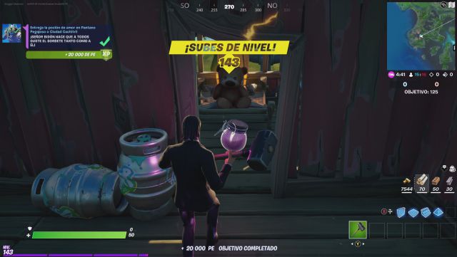 fortnite capitulo 2 temporada 5 desafios misiones semana 11 desafio mision entrega la pocion de amor en pantano pegajoso o ciudad cuchitril
