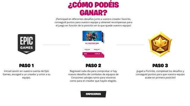 fortnite capitulo 2 temporada 5 team battles corazones salvajes fechas horarios premios como participar