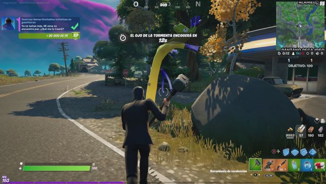 fortnite capitulo 2 temporada 5 desafios misiones semana 12 desafio mision destruye llamas bailarinas hinchables en gasolineras