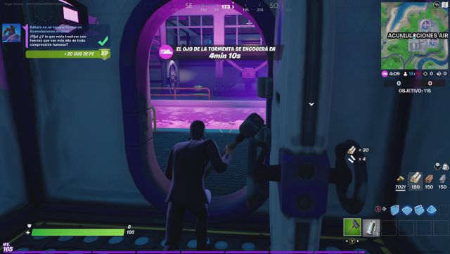 fortnite capitulo 2 temporada 5 desafios misiones semana 13 desafio mision bañate en un tanque toxico en acumulaciones airadas