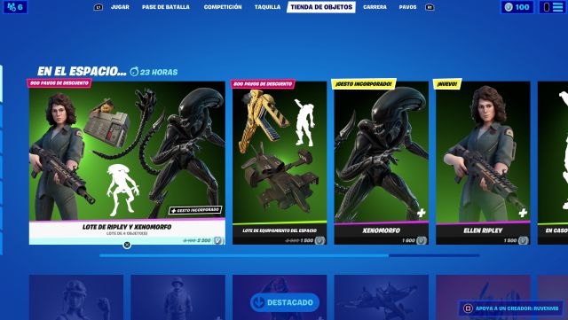 fortnite capitulo 2 temporada 5 skins alien xenomorfo ellen ripley