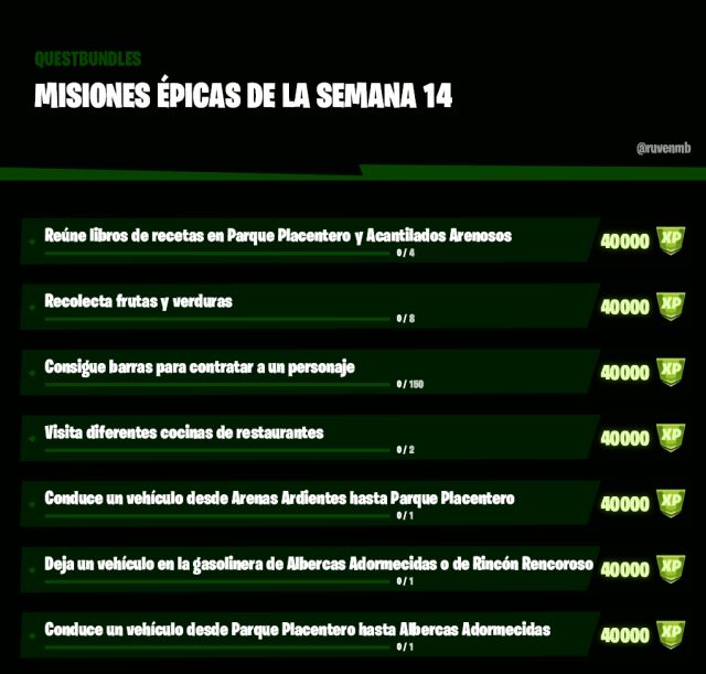 fortnite capitulo 2 temporada 5 desafios misiones filtradas semana 14