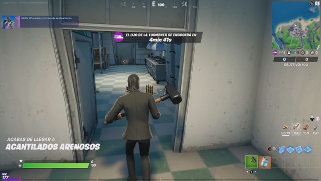fortnite capitulo 2 temporada 5 desafios misiones semana 14 desafio mision visita diferentes cocinas de restaurantes