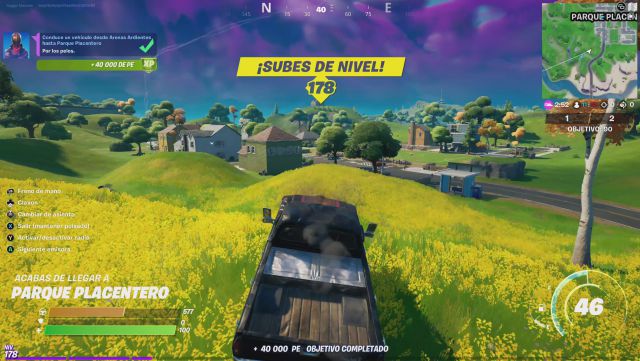 fortnite capitulo 2 temporada 5 desafios misiones semana 14 desafio mision conduce un vehiculo desde arenas ardientes hasta parque placentero