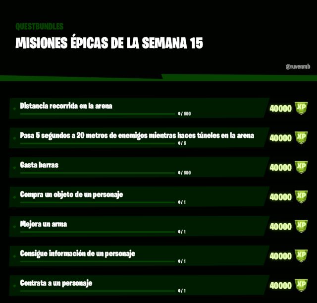 fortnite capitulo 2 temporada 5 desafios misiones filtradas semana 15