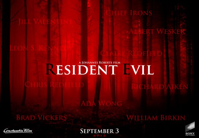 El nuevo póster de la película de Resident Evil descubre los nombres de sus protagonistas