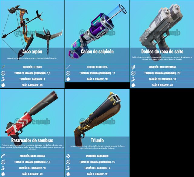 fortnite capitulo 2 temporada 6 armas exoticas