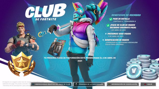 fortnite capitulo 2 temporada 6 skin alli club fortnite abril 2021