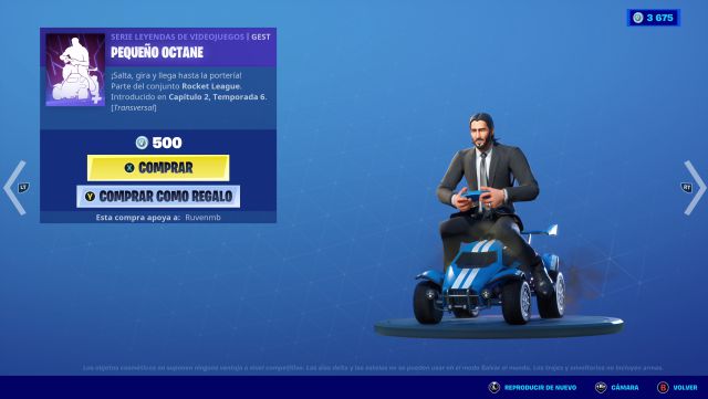 fortnite capitulo 2 temporada 6 gesto pequeño octane coche rocket league como conseguirlo