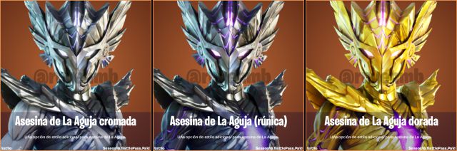 fortnite capitulo 2 temporada 6 skins estilos cromo cromado runico runas oro dorado