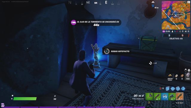 fortnite capitulo 2 temporada 6 desafios misiones la aguja desafio mision recupera el artefacto del culto de la aguja para raz
