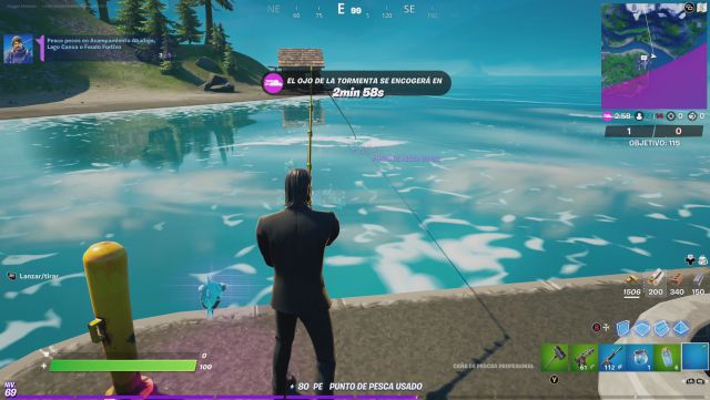 fortnite capitulo 2 temporada 6 desafios misiones semana 3 desafio mision pesca peces en acampamiento abadejo lago canoa o feudo furtivo