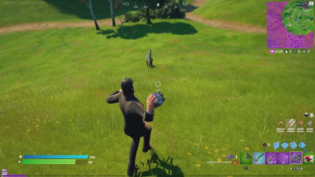 fortnite capitulo 2 temporada 6 desafios misiones semana 4 desafio mision deja inconscientes a animales salvajes con una granada de choque o un arco de choque