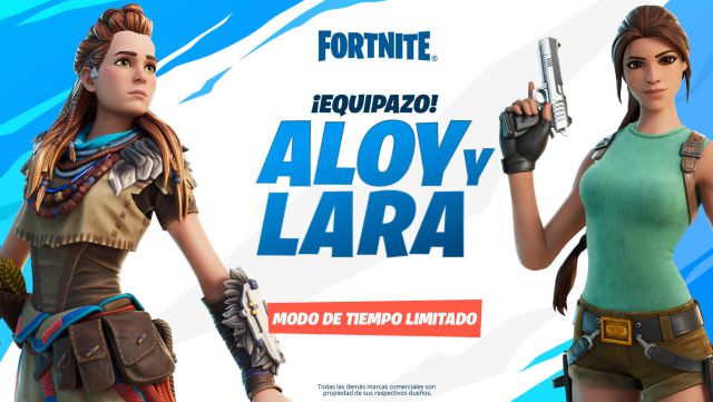 fortnite capitulo 2 temporada 6 mtl equipazo aloy horizon zero dawn lara croft tomb raider