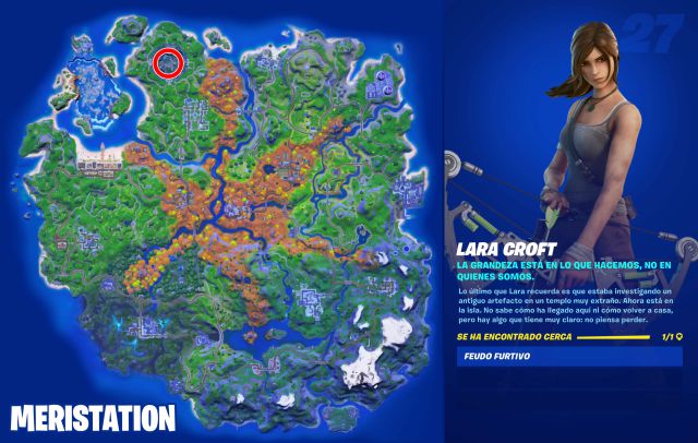 fortnite capitulo 2 temporada 6 arma exotica arco arpon lara croft ubicacion como conseguirlo