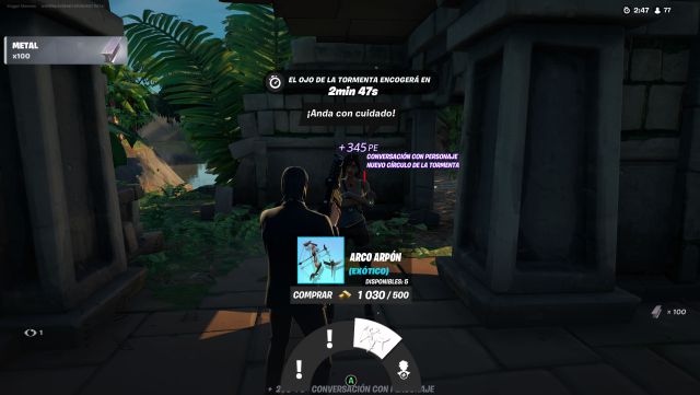 fortnite capitulo 2 temporada 6 arma exotica arco arpon lara croft ubicacion como conseguirlo