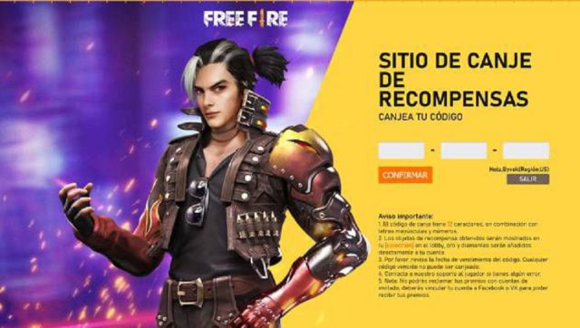 Fre Fire, códigos gratis