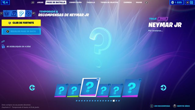fortnite capitulo 2 temporada 6 neymar jr skin secreto como conseguirlo