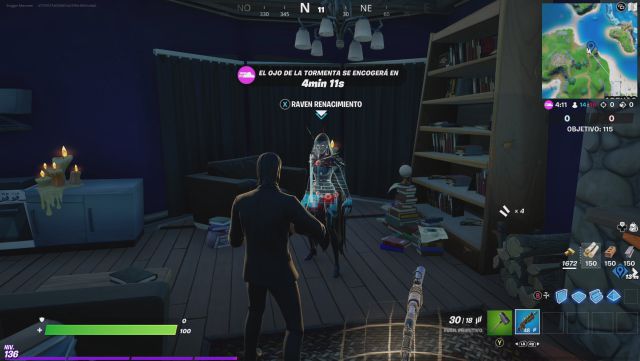 fortnite capitulo 2 temporada 6 desafios misiones la aguja desafio mision reune informacion sobre raz de tarana lara croft raven renacimiento cocomandante o mazorquin
