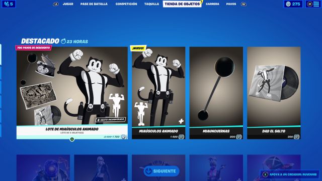 fortnite capitulo 2 temporada 6 skin miausculos animado precio contenidos
