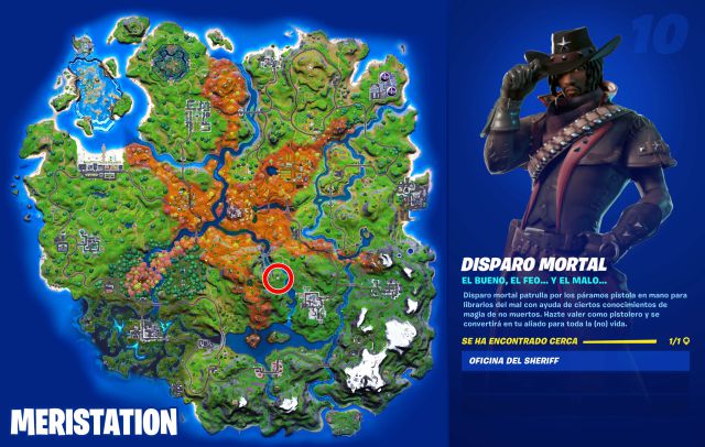 fortnite capitulo 2 temporada 6 arma exotica revolver de seis balas preciso disparo mortal ubicacion como conseguirlo