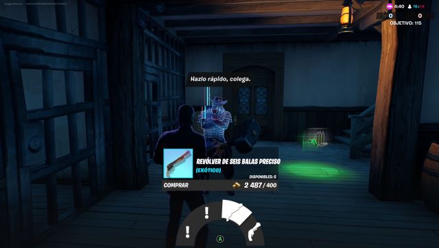 fortnite capitulo 2 temporada 6 arma exotica revolver de seis balas preciso disparo mortal ubicacion como conseguirlo