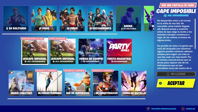 fortnite capitulo 2 temporada 6 mtl escape imposible como jugar recompensas gratis