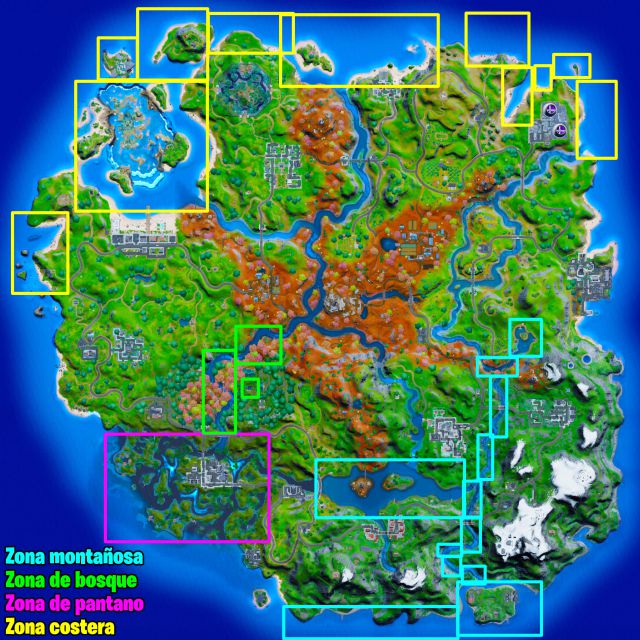 fortnite capitulo 2 temporada 6 desafios misiones semana 10 tiempo en el aire usando pescaos saltarines y granadas de choque
