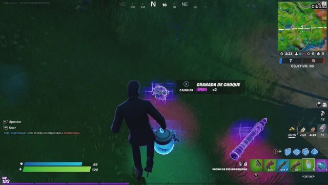 fortnite capitulo 2 temporada 6 desafios misiones semana 10 tiempo en el aire usando pescaos saltarines y granadas de choque