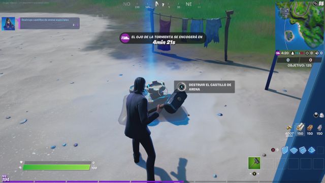 fortnite capitulo 2 temporada 6 desafios misiones semana 10 desafio mision destruye castillos de arena especiales
