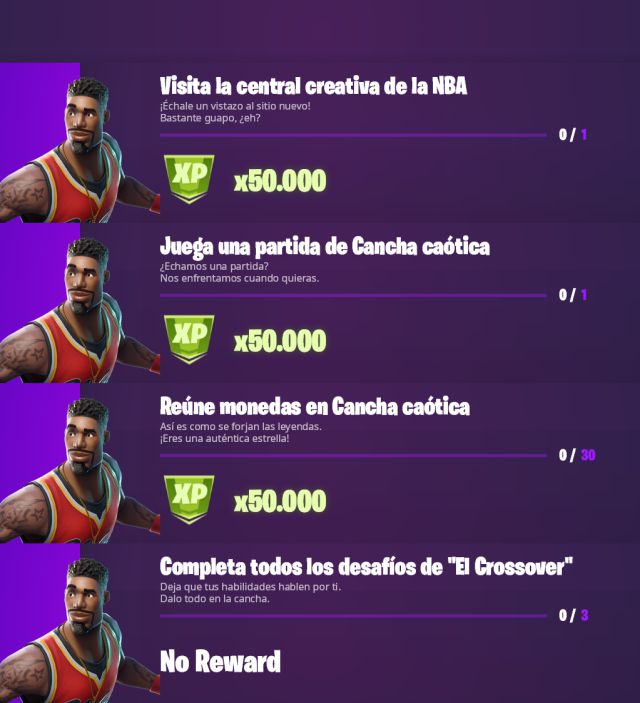 fortnite capitulo 2 temporada 6 nba crossover desafios misiones
