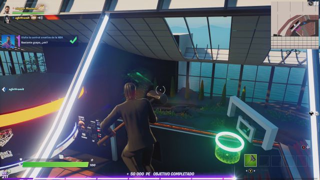 fortnite capitulo 2 temporada 6 nba crossover desafios misiones desafio mision visita la central creativa de la nba