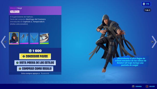fortnite capitulo 2 temporada 6 skin kelsier mistborn nacidos de la bruma
