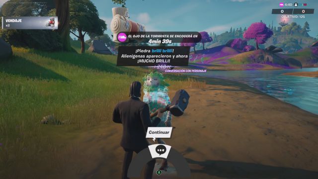fortnite capitulo 2 temporada 7 desafios misiones semana 1 desafio mision habla con soleada abstrakto flor soñadora punkarra o arbustin