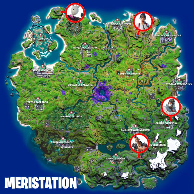 fortnite capitulo 2 temporada 7 armas exoticas objetos exoticos ubicaciones