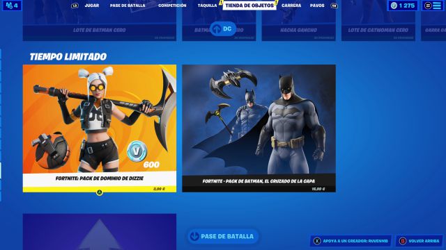 fortnite capitulo 2 temporada 7 pack inicio skin dizzie pack de dominio de dizzie