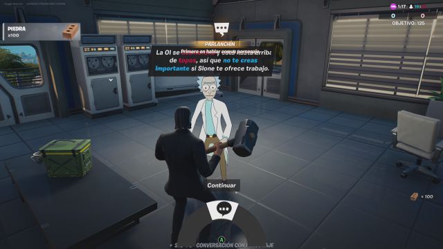 fortnite capitulo 2 temporada 7 desafios misiones semana 2 desafio mision habla con rick sanchez novata marigold experta o fuerzas especiales