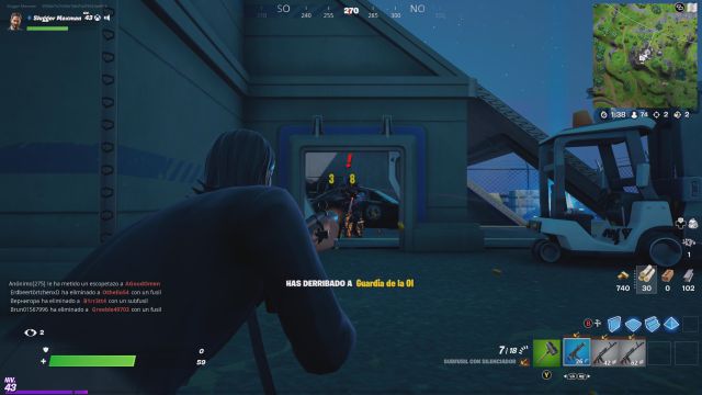 fortnite capitulo 2 temporada 7 desafios misiones semana 2 desafio mision inflige daño a un guardia de la oi