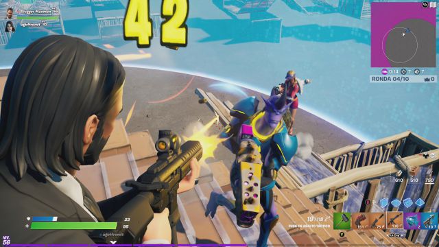 fortnite capitulo 2 temporada 7 evento verano cosmico desafios misiones desafio mision inflige daño a jugadores en zone wars trios de bio