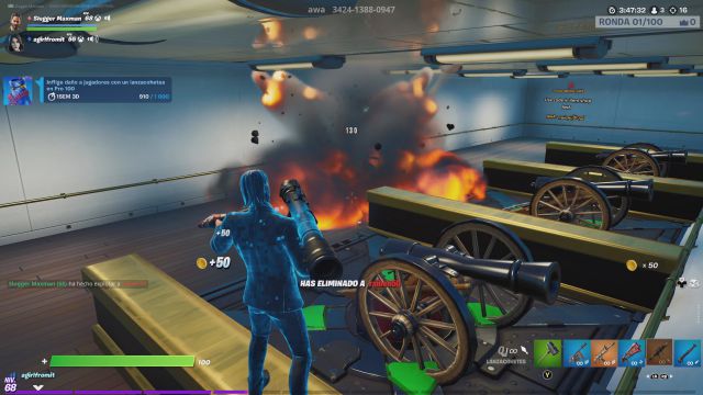 fortnite capitulo 2 temporada 7 evento verano cosmico desafios misiones desafio mision inflige daño a jugadores con un lanzacohetes en pro 100