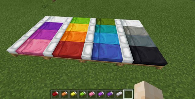 Minecraft bed recipe how to create what is the use of dyeing wool colors 