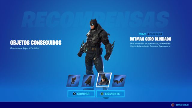 fortnite capitulo 2 temporada 7 skin batman cero blindado dc comics batman fortnite punto cero