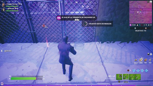 fortnite capitulo 2 temporada 7 desafios misiones semana 5 desafio mision coloca regalos de bienvenida en semillero sagrado