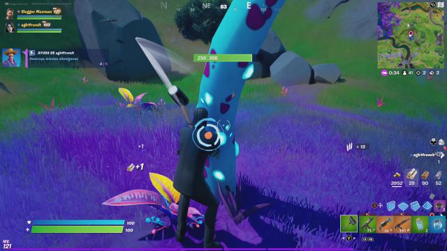 fortnite capitulo 2 temporada 7 desafios misiones semana 6 desafio mision destruye arboles alienigenas