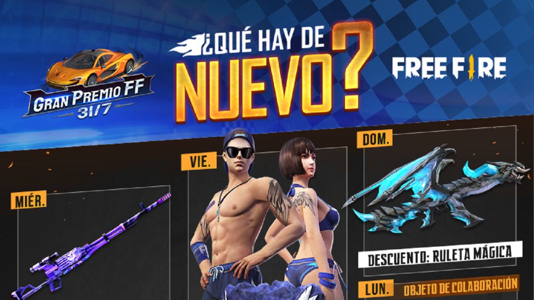 Free Fire: agenda semanal del 21 al 27 de julio con Ruleta Mágica y recarga  de chanclas - MeriStation