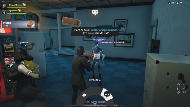 fortnite capitulo 2 temporada 7 desafios misiones semana 8 desafio mision conversa con personajes para descubrir a un infiltrado