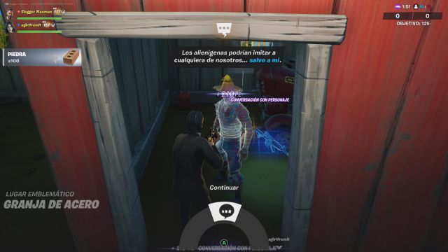 fortnite capitulo 2 temporada 7 desafios misiones semana 8 desafio mision conversa con personajes para descubrir a un infiltrado