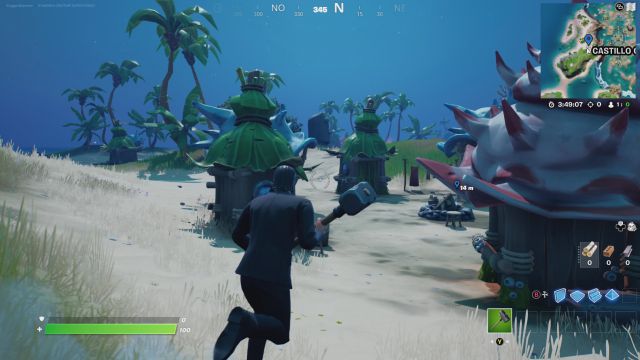 fortnite capitulo 2 temporada 7 desafios misiones semana 8 desafio mision visita cala coral campamento base golf y cabaña corriente