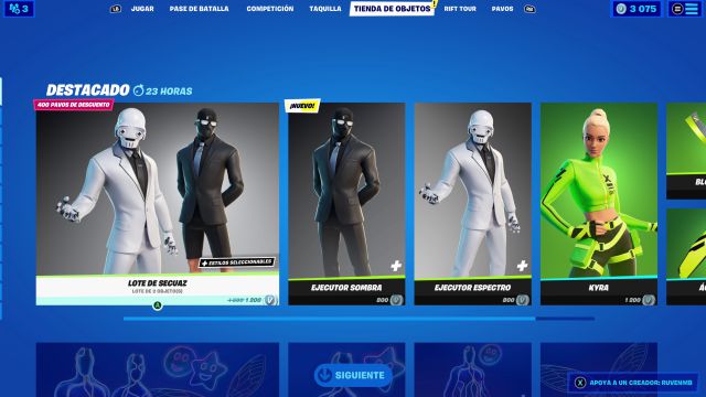 fortnite capitulo 2 temporada 7 skins secuaces sombra espectro ejecutor precio contenidos como conseguirlos
