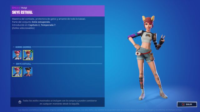 fortnite capitulo 2 temporada 7 skin skye estival club de fortnite agosto 2021